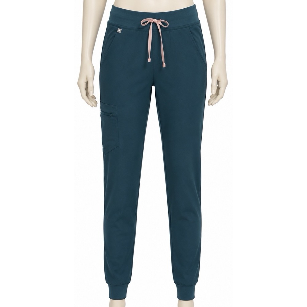 FIGS Women's Zamora NEW Size Small Scrub Joggers Bottoms Teal Blue 1643